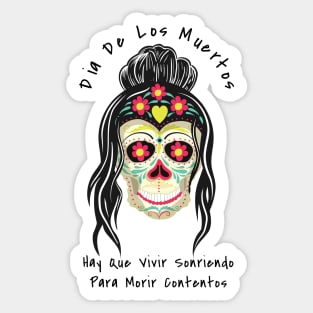 Day of the Dead Mexican Skull Chicana Santa Muerte Gifts Sticker